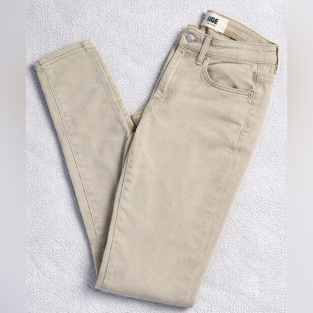 Paige cream skinny jeans size 25 neutral minimal everyday